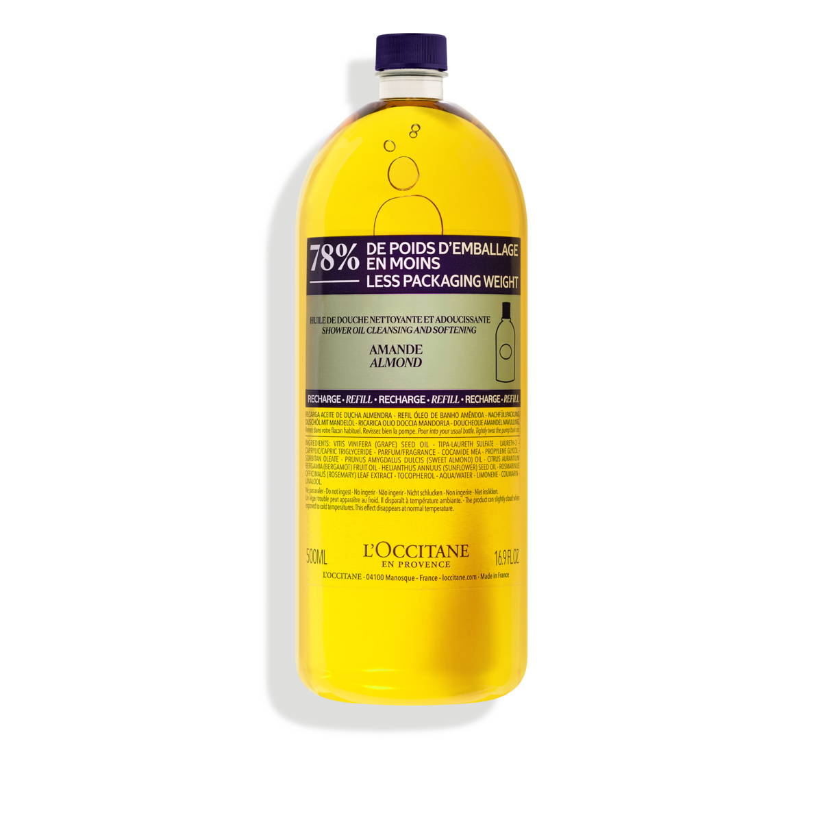 Sprchový olej Mandle 500 ml - Náhradní náplň