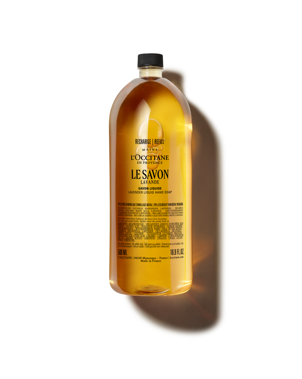 L’Occitane Shea Lavender tekuté mýdlo na ruce náhradní náplň 500 ml